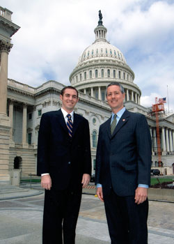 WTAMU student John McCord with U.S. Congressman Mac Thornberry